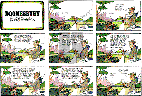 Doonesbury on Sunday June 4, 1978 Comic Strip