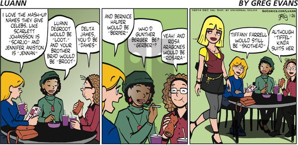 Luann - Sunday January 26, 2014 Comic Strip