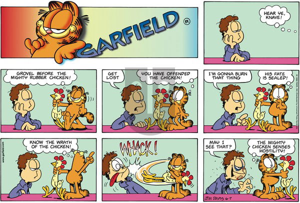 Garfield on Sunday June 7, 1998 Comic Strip