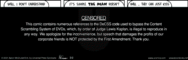 The Boondocks - Friday March 2, 2001 Comic Strip