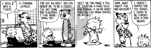 Calvin and Hobbes - Wednesday March 9, 1988 Comic Strip