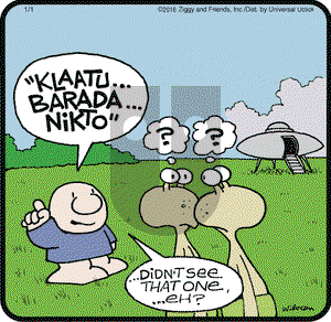 Ziggy on Friday January 1, 2016 Comic Strip