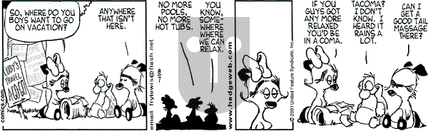 Over the Hedge on Tuesday August 7, 2001 Comic Strip