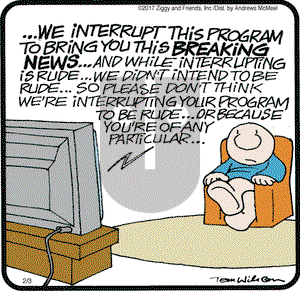 Ziggy on Friday February 3, 2017 Comic Strip