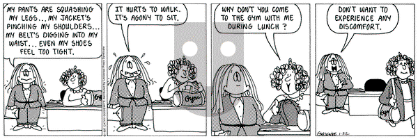 Cathy Classics on Wednesday January 22, 1997 Comic Strip
