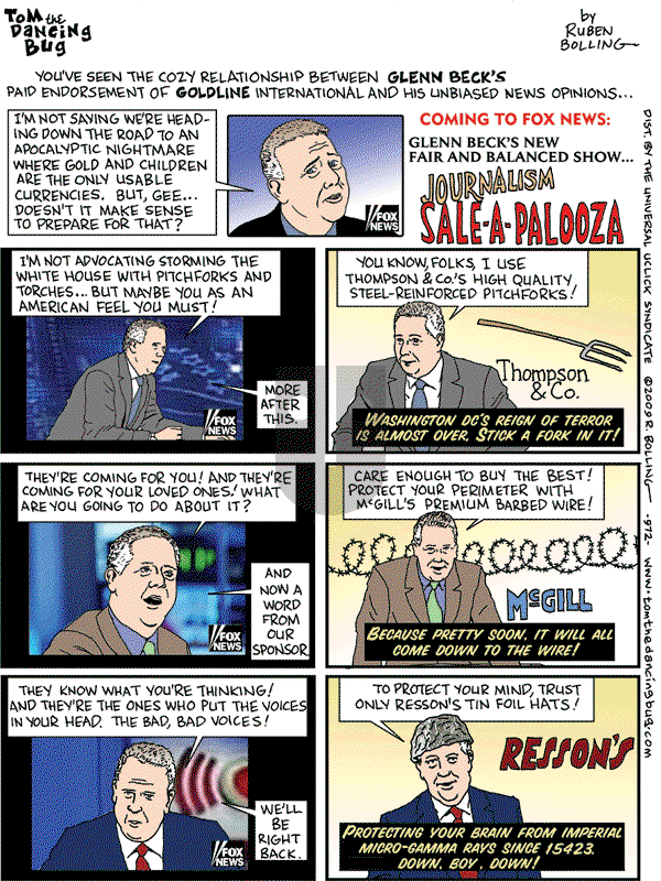 Tom the Dancing Bug on Saturday December 19, 2009 Comic Strip