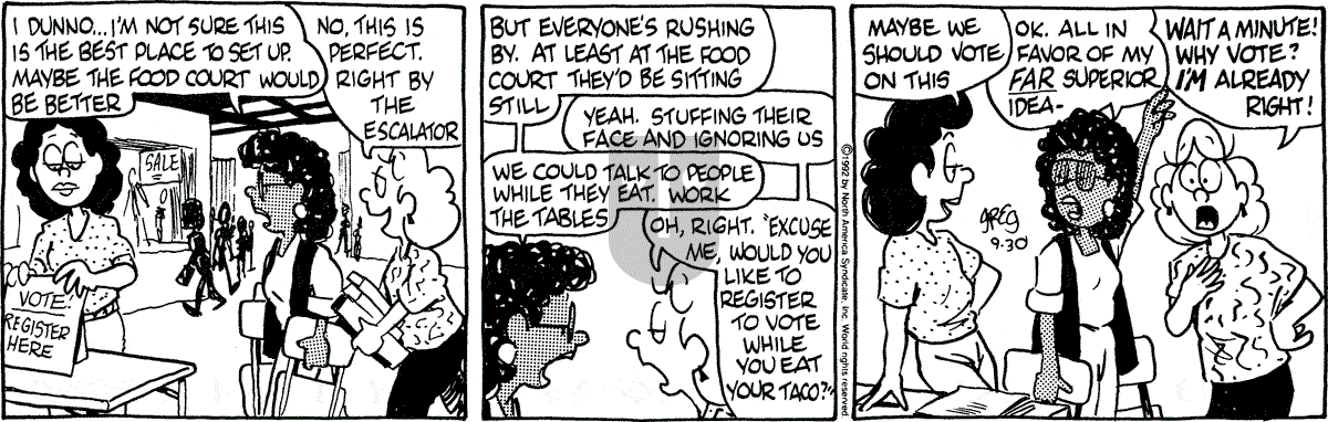 Luann - Wednesday September 30, 1992 Comic Strip