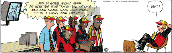 Lucky Cow on Saturday January 17, 2004 Comic Strip