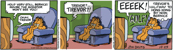 Garfield - Thursday October 25, 2007 Comic Strip