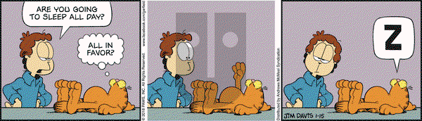 Garfield on Monday January 15, 2018 Comic Strip