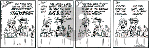 Doonesbury on Saturday May 3, 1975 Comic Strip