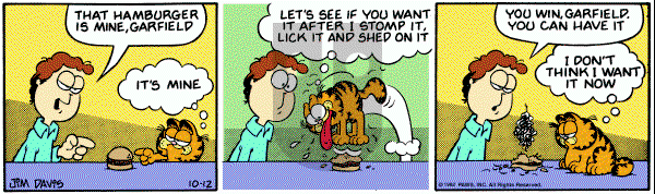 Garfield on Tuesday October 12, 1982 Comic Strip
