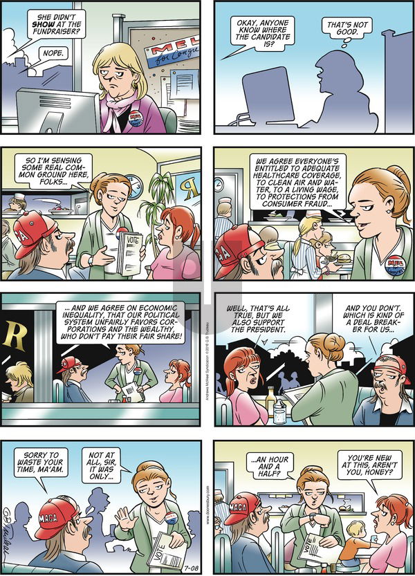 Doonesbury on Sunday July 8, 2018 Comic Strip