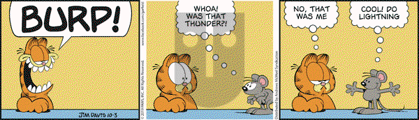Garfield on Thursday October 3, 2019 Comic Strip