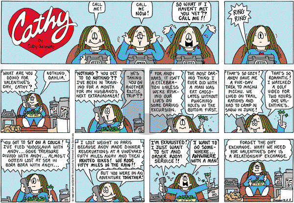 Cathy Classics - Sunday February 8, 1998 Comic Strip