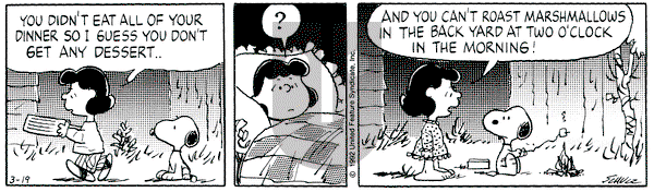 Peanuts on Thursday March 19, 1992 Comic Strip