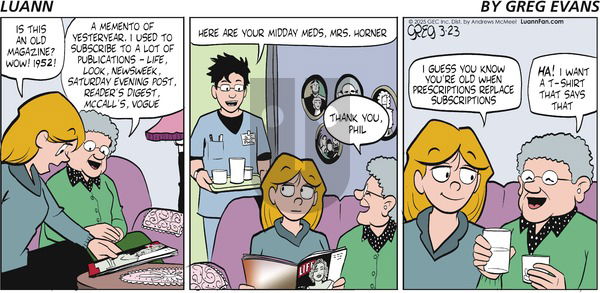 Luann on Sunday March 23, 2025 Comic Strip