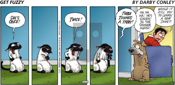 Get Fuzzy on Sunday July 14, 2002 Comic Strip