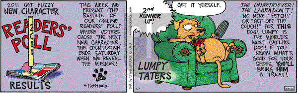 Get Fuzzy on Thursday July 7, 2011 Comic Strip
