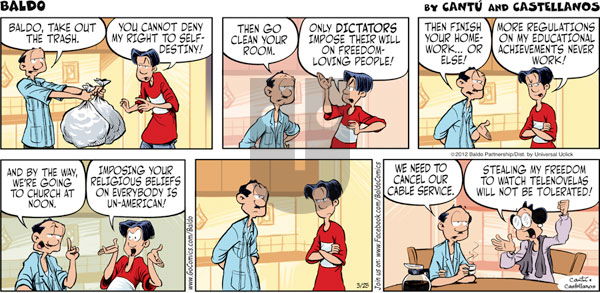Baldo on Sunday March 25, 2012 Comic Strip