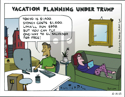Ted Rall on Monday April 14, 2025 Comic Strip