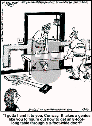 Close to Home on Wednesday August 8, 2007 Comic Strip