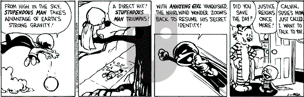 Calvin and Hobbes - Friday February 15, 1991 Comic Strip