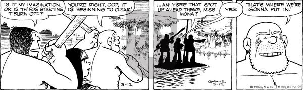 Alley Oop on Friday March 12, 1976 Comic Strip