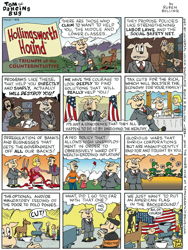 Tom the Dancing Bug on Friday March 13, 2015 Comic Strip