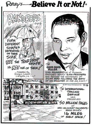 Ripley's Believe It or Not on Sunday June 24, 2007 Comic Strip