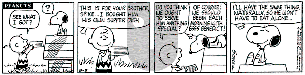 Peanuts on Wednesday August 13, 1975 Comic Strip