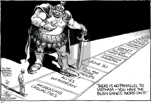Pat Oliphant on Wednesday April 21, 2004 Comic Strip