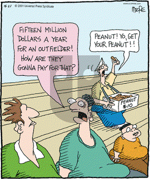 In the Bleachers on Saturday April 21, 2001 Comic Strip
