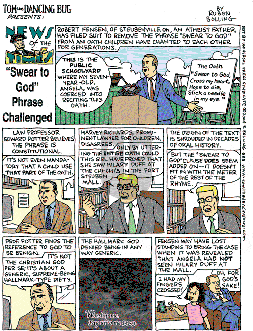 Tom the Dancing Bug on Saturday April 3, 2004 Comic Strip