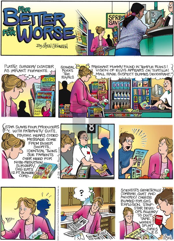 For Better or For Worse on Saturday May 18, 2002 Comic Strip
