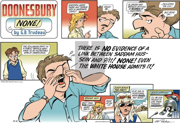 Doonesbury on Sunday October 19, 2003 Comic Strip
