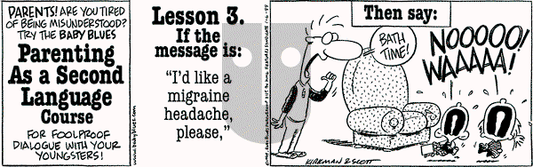 Baby Blues - Wednesday January 6, 1999 Comic Strip