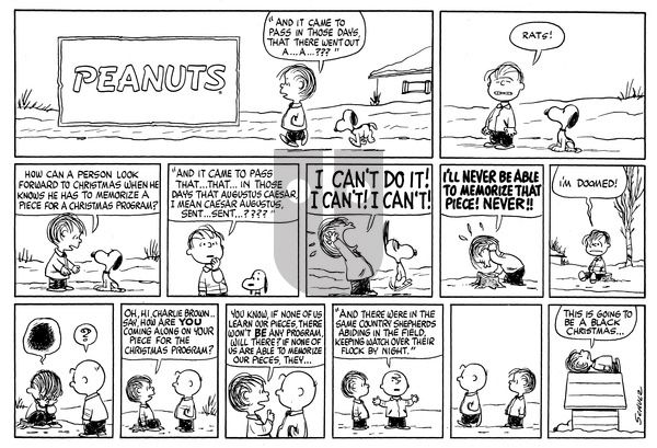 Peanuts on Sunday December 18, 1960 Comic Strip