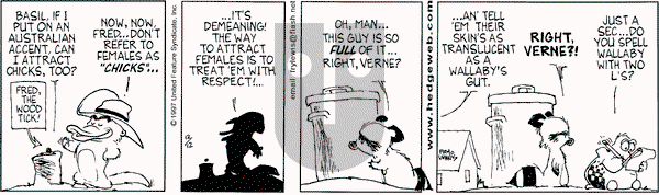 Over the Hedge on Friday December 12, 1997 Comic Strip