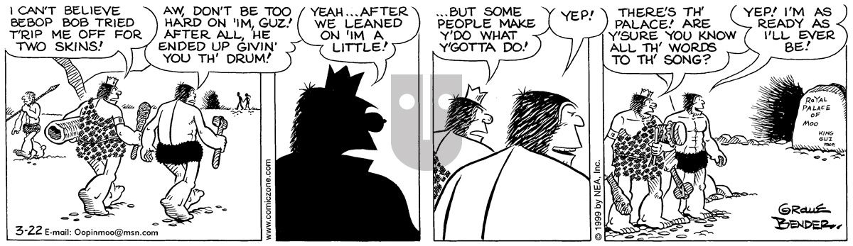 Alley Oop - Monday March 22, 1999 Comic Strip