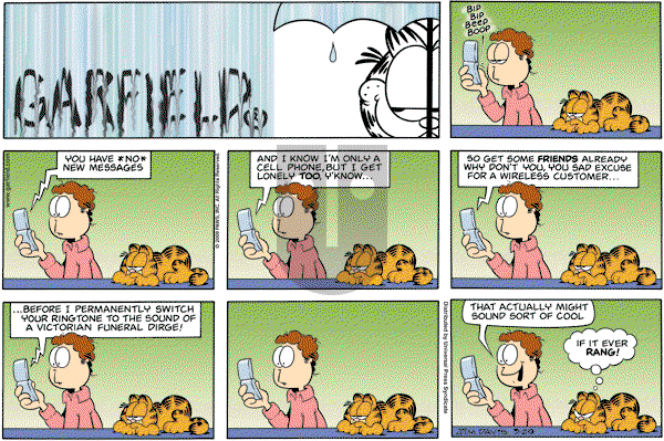 Garfield - Sunday March 29, 2009 Comic Strip