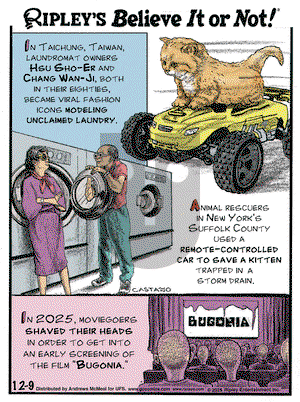 Ripley's Believe It or Not on Tuesday December 9, 2025 Comic Strip