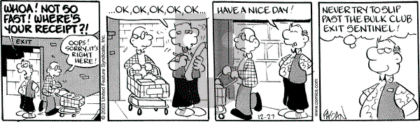 Drabble on Saturday December 27, 2003 Comic Strip