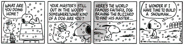 Peanuts on Tuesday November 18, 1980 Comic Strip