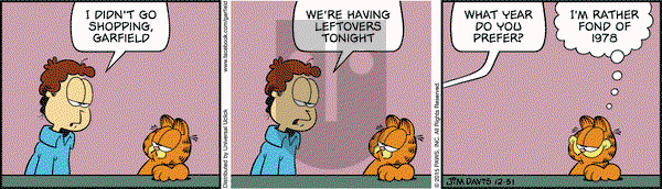 Garfield on Thursday December 31, 2015 Comic Strip