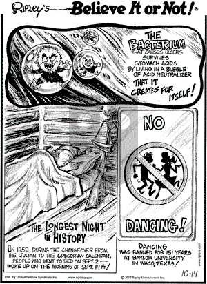Ripley's Believe It or Not on Friday October 14, 2005 Comic Strip