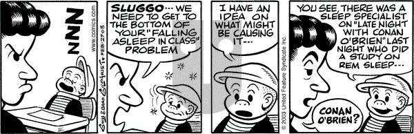 Nancy on Thursday February 27, 2003 Comic Strip