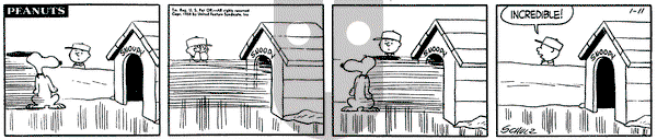 Peanuts on Saturday January 11, 1958 Comic Strip