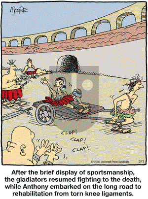In the Bleachers on Tuesday February 1, 2005 Comic Strip
