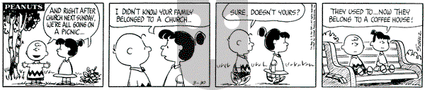 Peanuts on Thursday March 30, 1967 Comic Strip